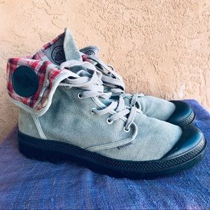 Men’s Palladium Baggy Canvas Plaid Fold Over Size 10.5